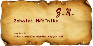 Zabolai Mónika névjegykártya